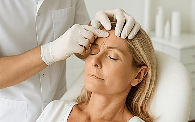 Убрать морщины на лбу